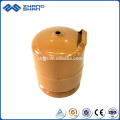 Tailles 3kg de cylindre de gaz de LPG de norme internationale avec la valve en laiton
